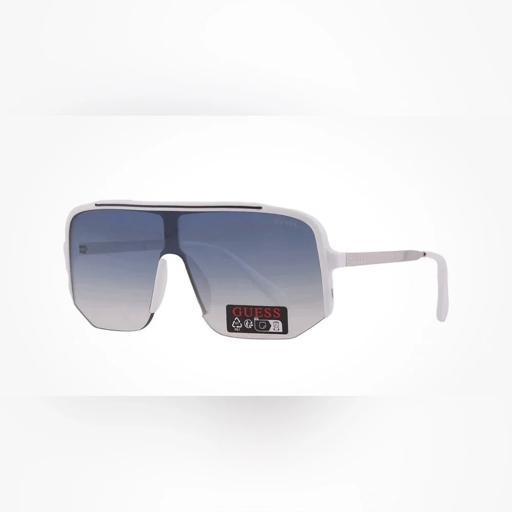 Unisex Guess Factory Blue Gradient Shield Men's Sunglasses GO00054 21W 00
